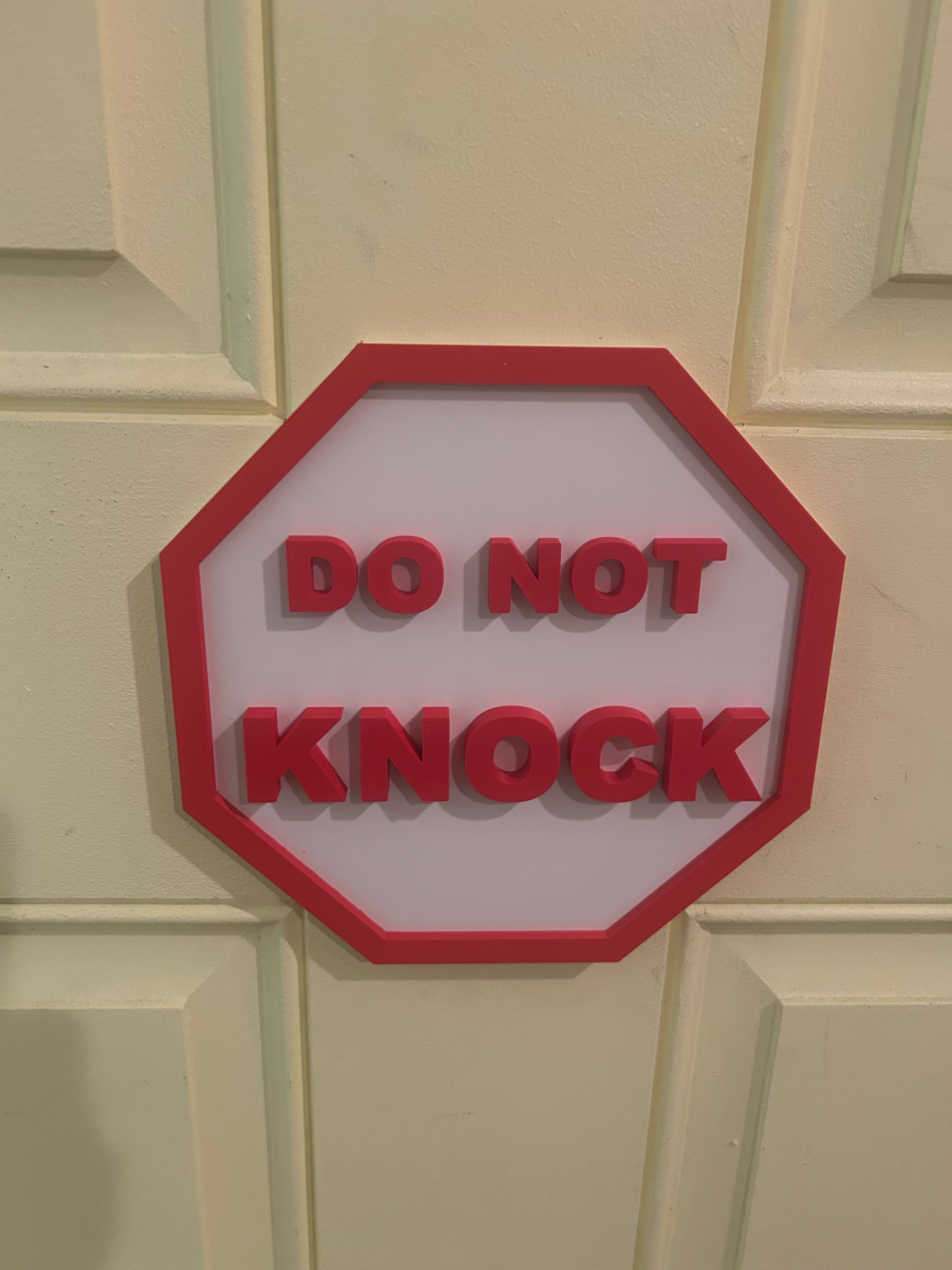 Do Not Knock Sign